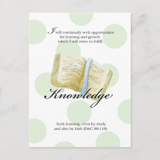 LDS YW Value Card - Knowledge
