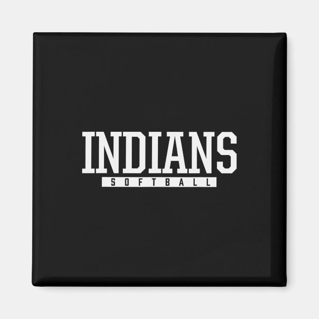 Ldwin Indians Softll Hs  Magnet (Front)