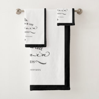 Le Bain Black Boarder Bath Towel Set