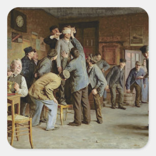 Le Bain de Pieds Inattendu, 1895 Square Sticker