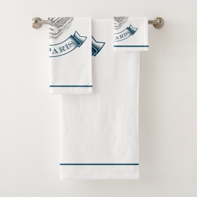 Le Bain Du Paris Dark Blue Towel Set (Insitu)