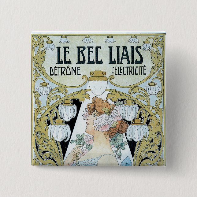 le Bec Lias Dethrone l'Ectricite 15 Cm Square Badge (Front)