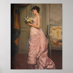 Le Billet, 1883, by Auguste Toulmouche Poster