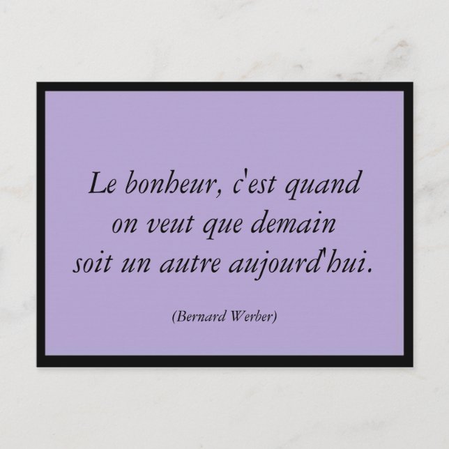 Le bonheur postcard (Front)