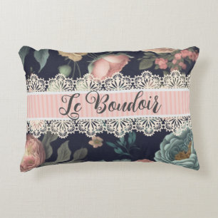 Le Boudoir Vintage Lace and Fabric Decorative Cushion