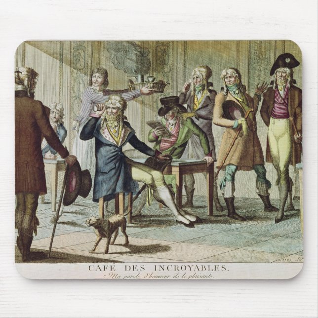 Le Cafe des Incroyables, 1797 Mouse Mat (Front)