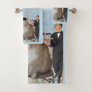 Le Cat du Cafe Bath Towel Set