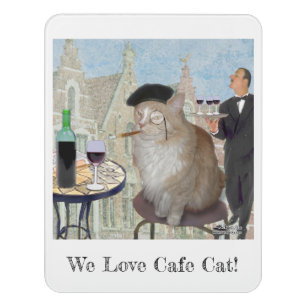 Le Cat du Cafe Door Sign