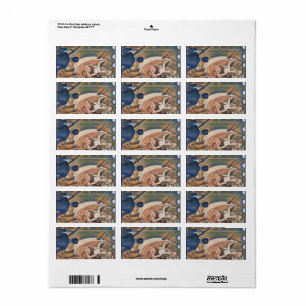 Le Chahut, 1890 by Georges Seurat Label