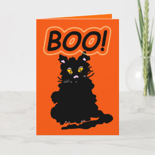 Le Chat Claude's Cousin "Boo" Halloween Card
