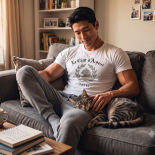 Le Chat d’Argent men's classic white t-shirt
