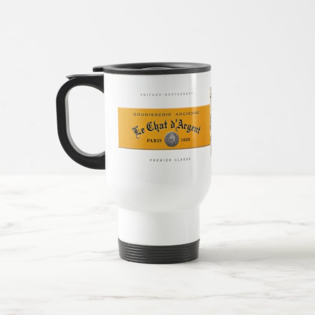 Le Chat d'Argent Grand Express Travel Mug (Left)
