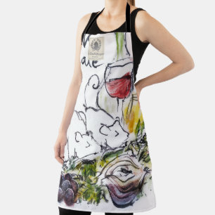 Le Chat d'Argent "Souris Provençale" Chef Apron) Apron