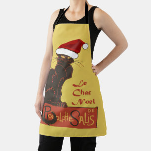 Le Chat Noel Christmas Spoof Vector Art Apron