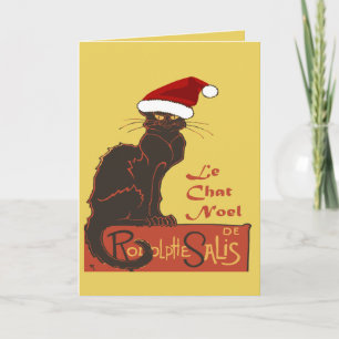 Le Chat Noel Christmas Spoof Vector Art Holiday Card