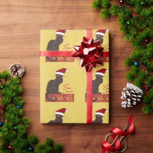 Le Chat Noel Christmas Spoof Vector Art Wrapping Paper