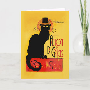 Le Chat Noir - Action De Grâces Holiday Card