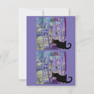 Le Chat Noir and Monet Japanese Bridge, Thank You Card