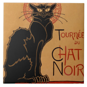 “Le Chat Noir” by Theophile Steinlen Tile