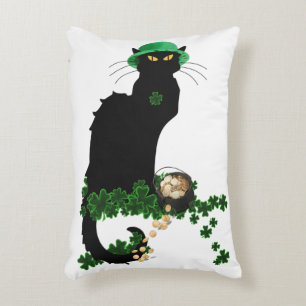 Le Chat Noir Clover St. Patrick's Day Decorative Cushion
