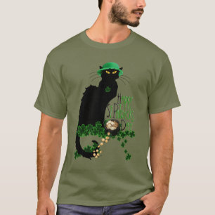 Le Chat Noir Clover St. Patrick's Day T-Shirt