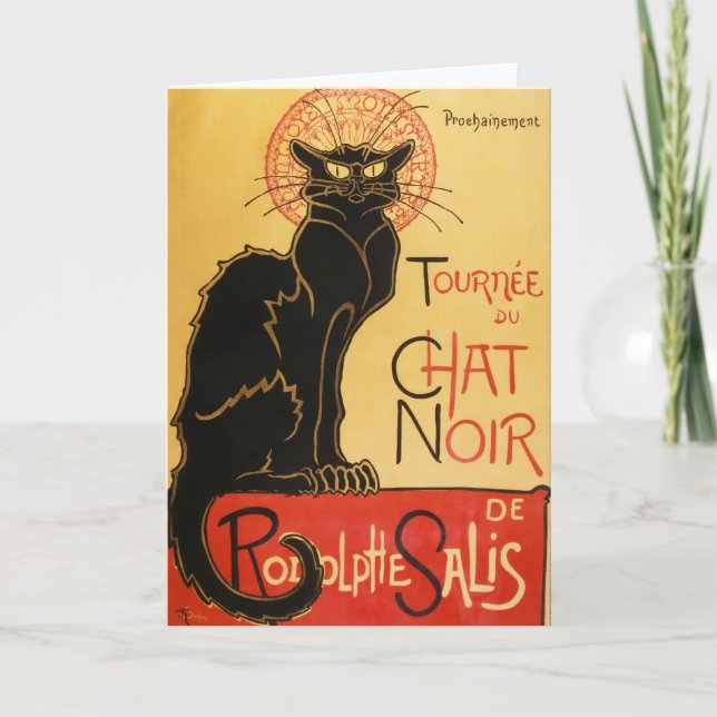 Le Chat Noir Greeting Card (Front)
