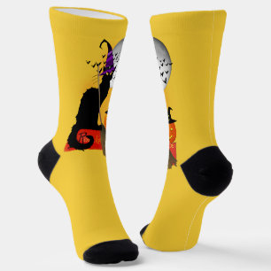 Le Chat Noir Halloween Witch Socks