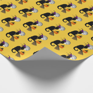 Le Chat Noir Halloween Witch Wrapping Paper
