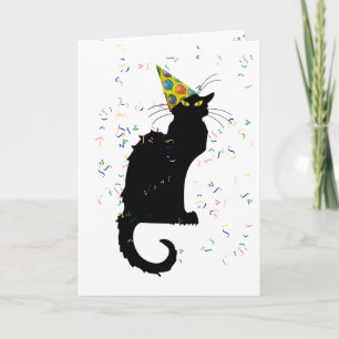 Le Chat Noir Happy Birthday Card