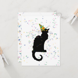 Le Chat Noir Happy Birthday Invitation