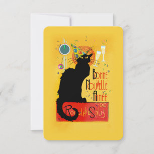 Le Chat Noir Happy New Year Party Invitation