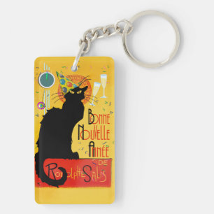 Le Chat Noir Happy New Year Party Key Ring