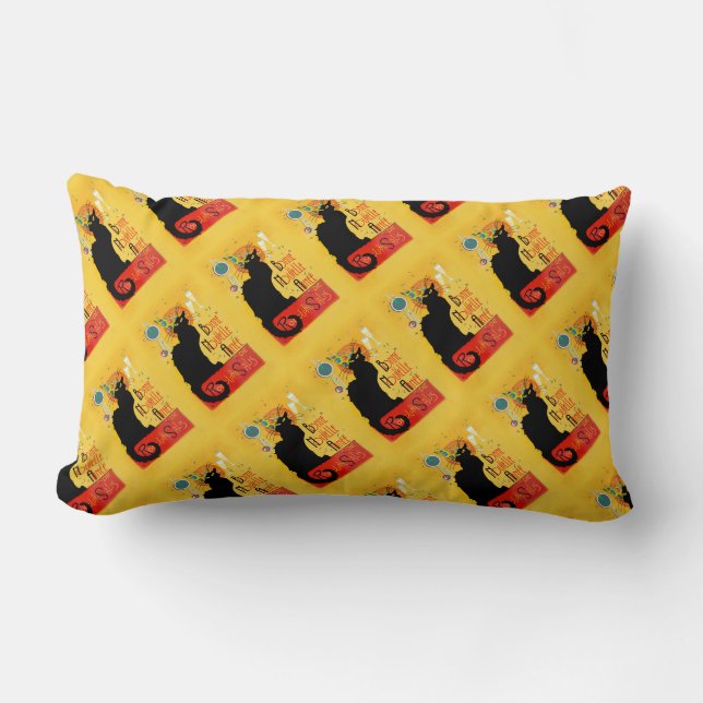 Le Chat Noir Happy New Year Party Lumbar Cushion (Front)