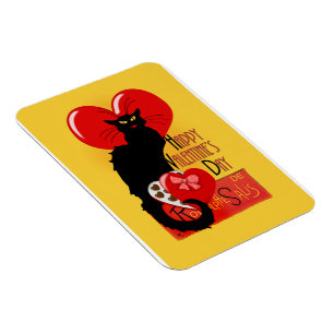 Le Chat Noir Heart Candy Valentine's Day Magnet