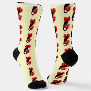 Le Chat Noir Heart Candy Valentine's Day  Socks