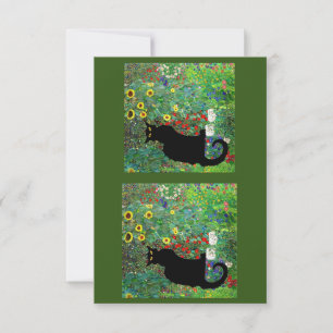 Le Chat Noir in Klimt’s Garden, Thank You Card