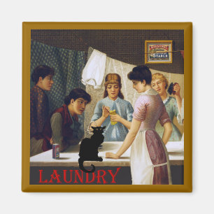Le Chat Noir Laundry Room Magnet