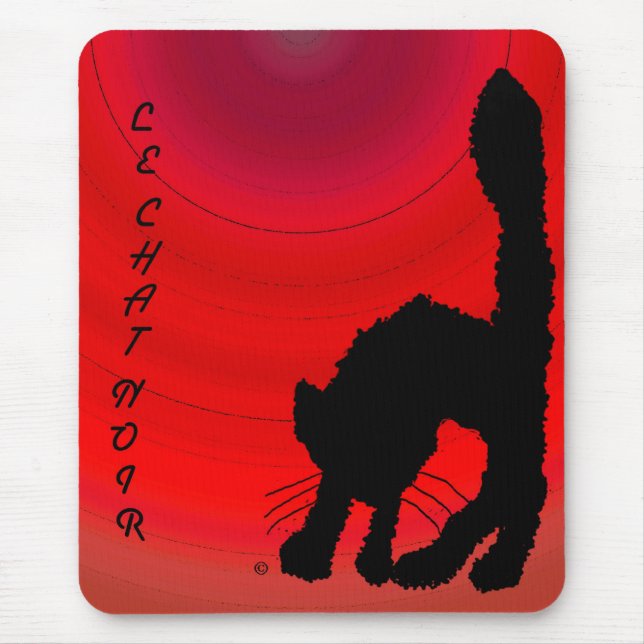 Le Chat Noir Mouse Mat (Front)