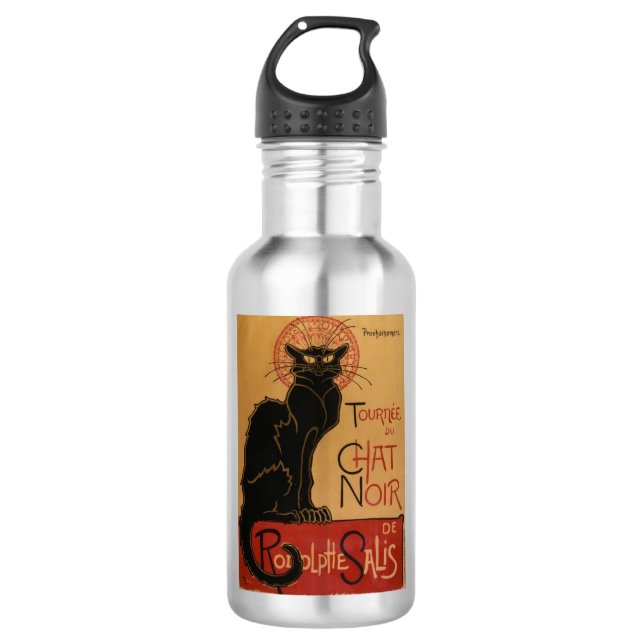Le chat Noir - Steinlen 532 Ml Water Bottle (Front)