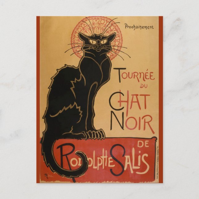 Le chat Noir - Steinlen Postcard (Front)