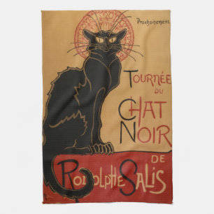 Le chat Noir - Steinlen Tea Towel
