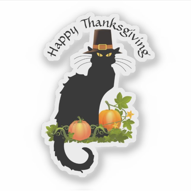 Le Chat Noir Thanksgiving and Pilgrim Turkey (Front)