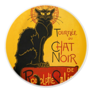 Le Chat Noir The Black Cat Ceramic Knob