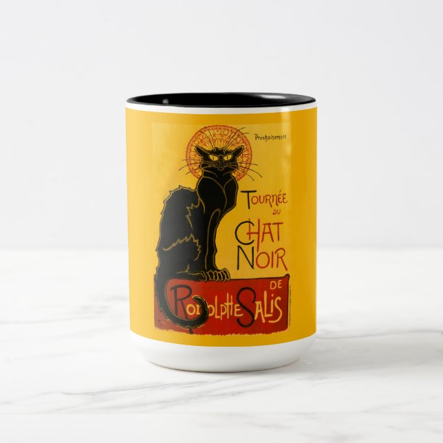Le Chat Noir The Black Cat Two-Tone Coffee Mug (Center)
