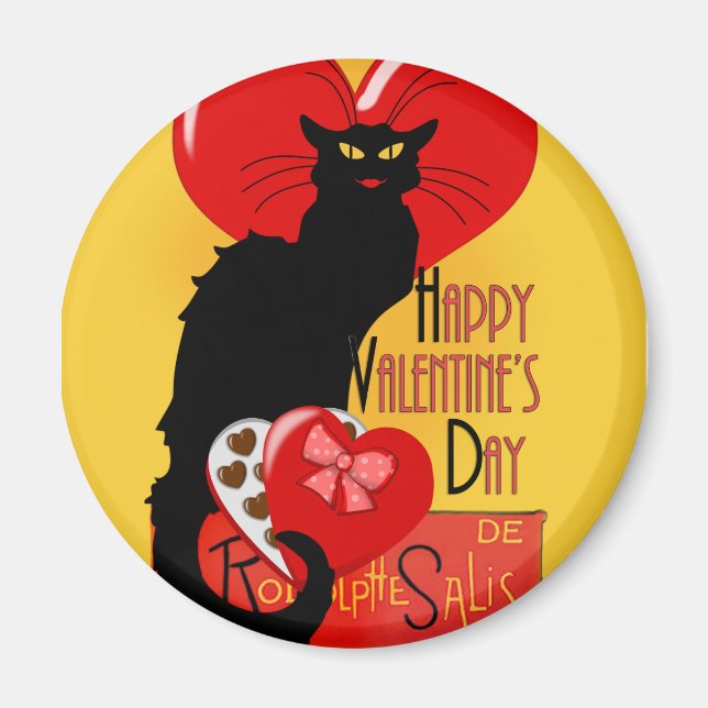 Le Chat Noir Valentine's Day Magnet (Front)
