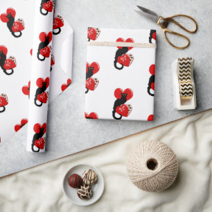 Le Chat Noir Valentine's Day Wrapping Paper