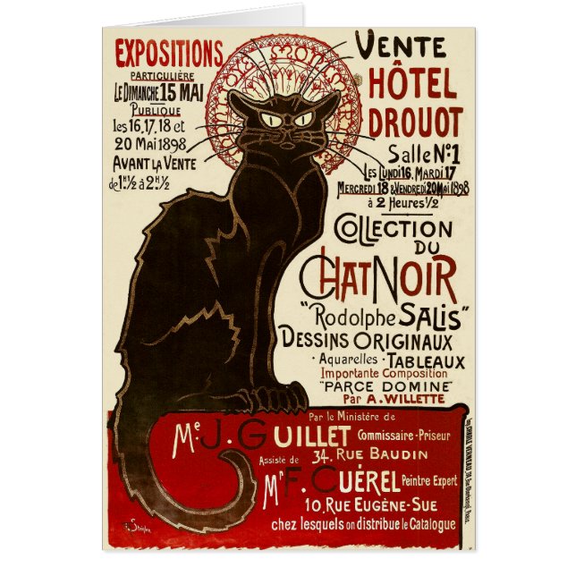 Le Chat Noir, Vente Hôtel Drouot (Front)