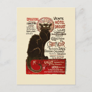 Le Chat Noir, Vente Hôtel Drouot Postcard