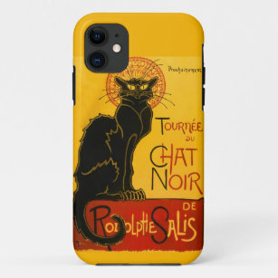Le Chat Noir Vintage Black Cat Art Nouveau Retro Case-Mate iPhone Case