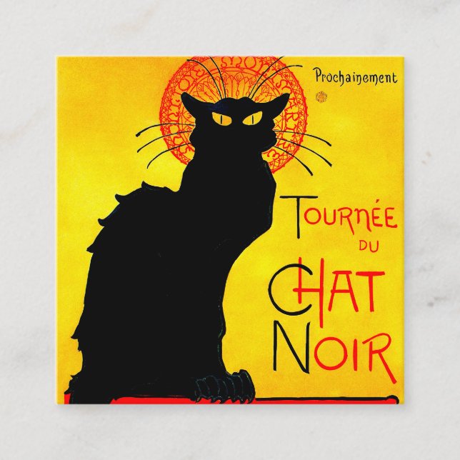 Le Chat Noir Vintage Enclosure Card (Front)